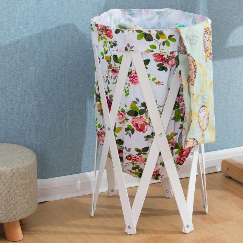 Panière Linge en Bois Blanc
