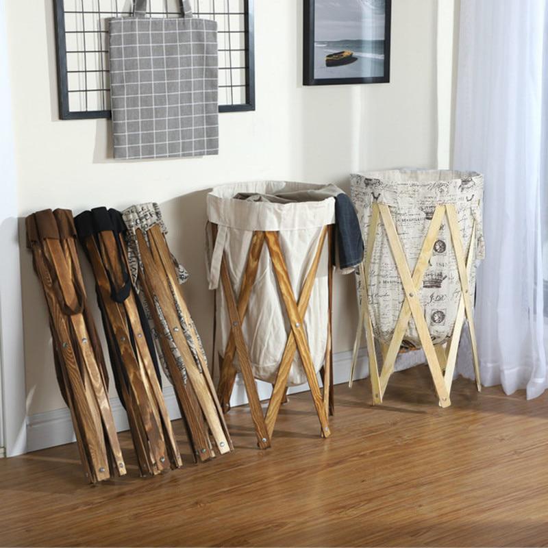 paniers de linge bois