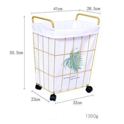 Panier à Linge en Métal sur Roulettes - panier à linge