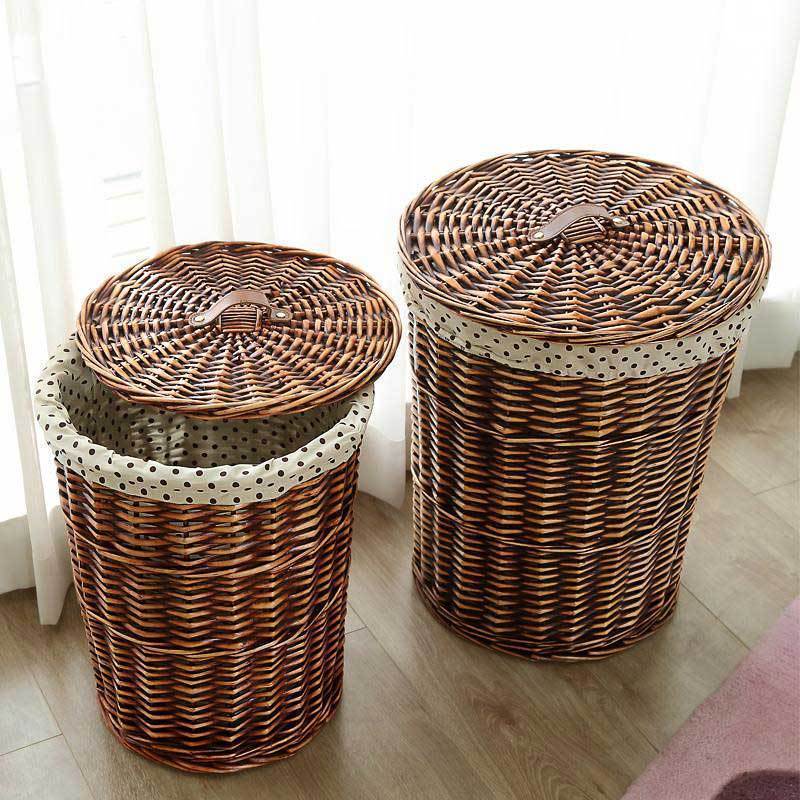 bac Linge Osier Couvercle