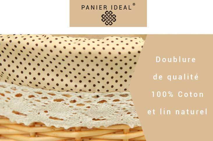 doublure de Panier Linge Osier Bébé