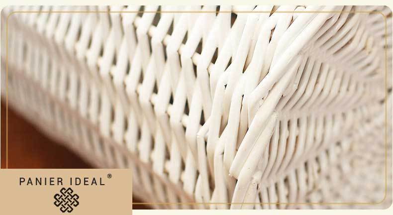osier teinté blanc naturel