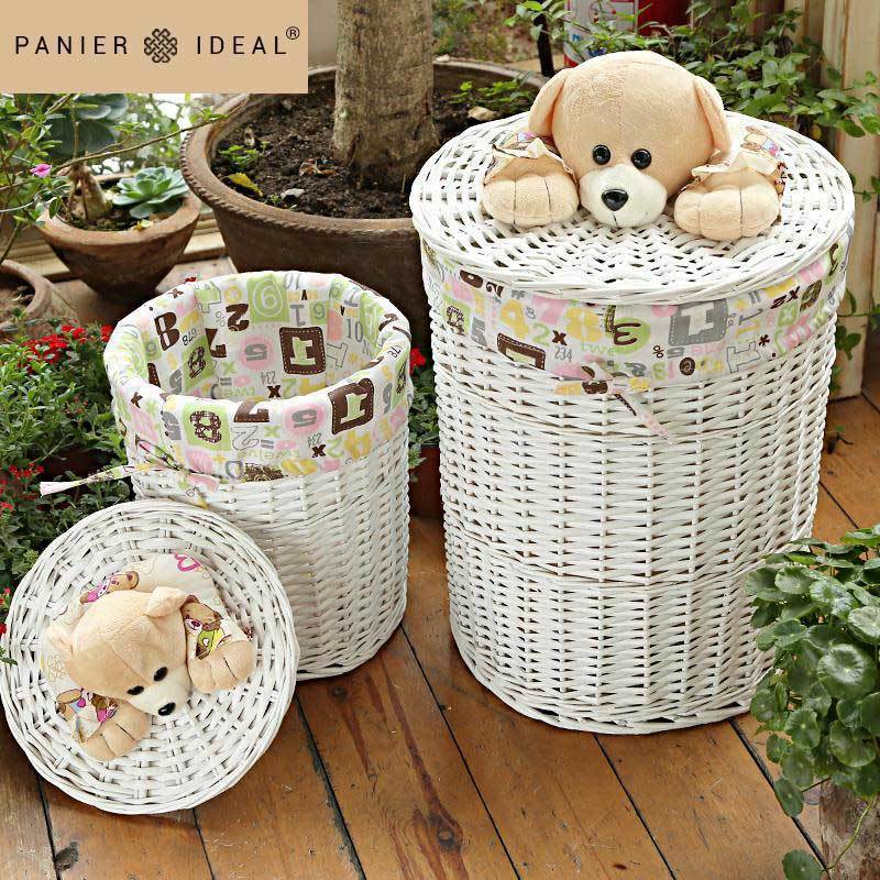 bacs à Linge Osier Blanc