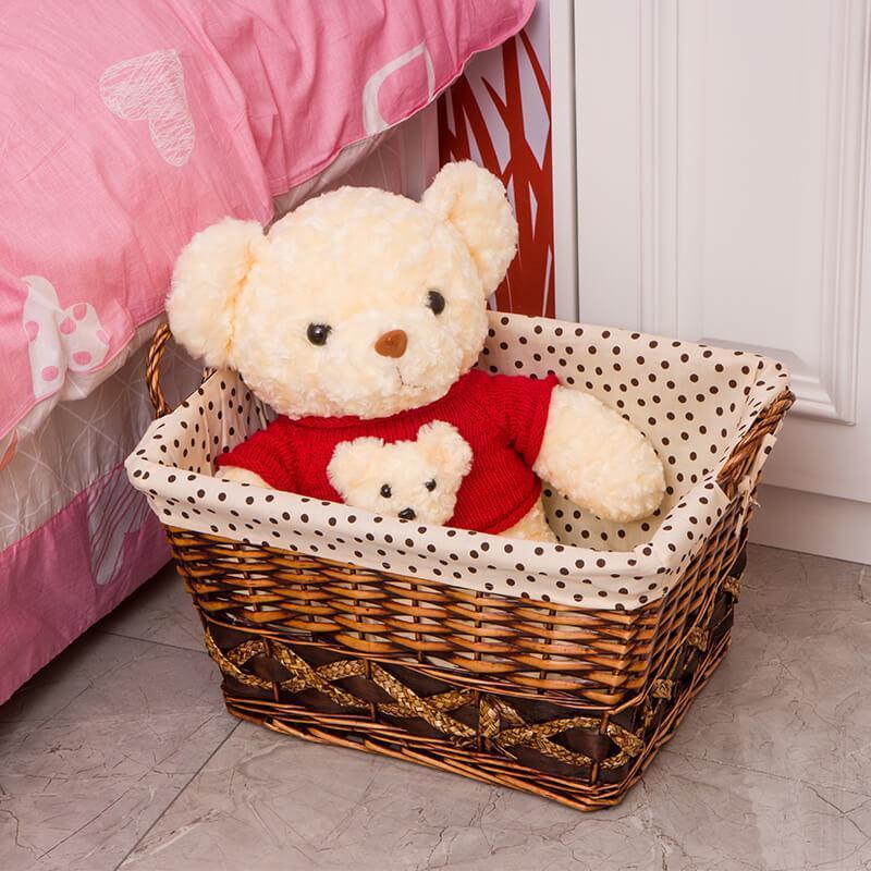 panière de linge en osier pour salle de bain