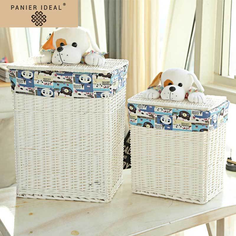 Panier à Linge en Osier doublure Tissu