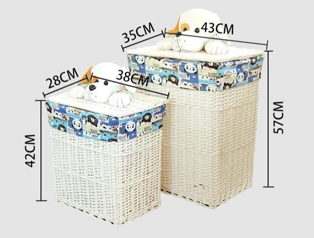dimensions Panier à Linge Osier Tissu