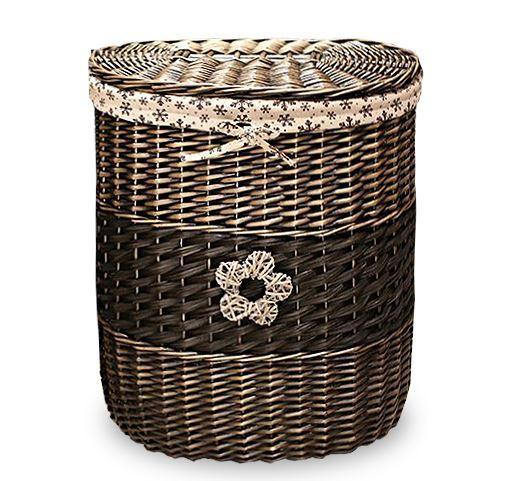 Panier à Linge en Osier Noir