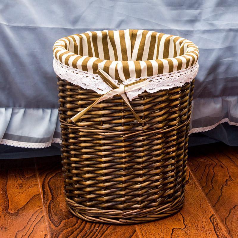 corbeille de linge tressé osier