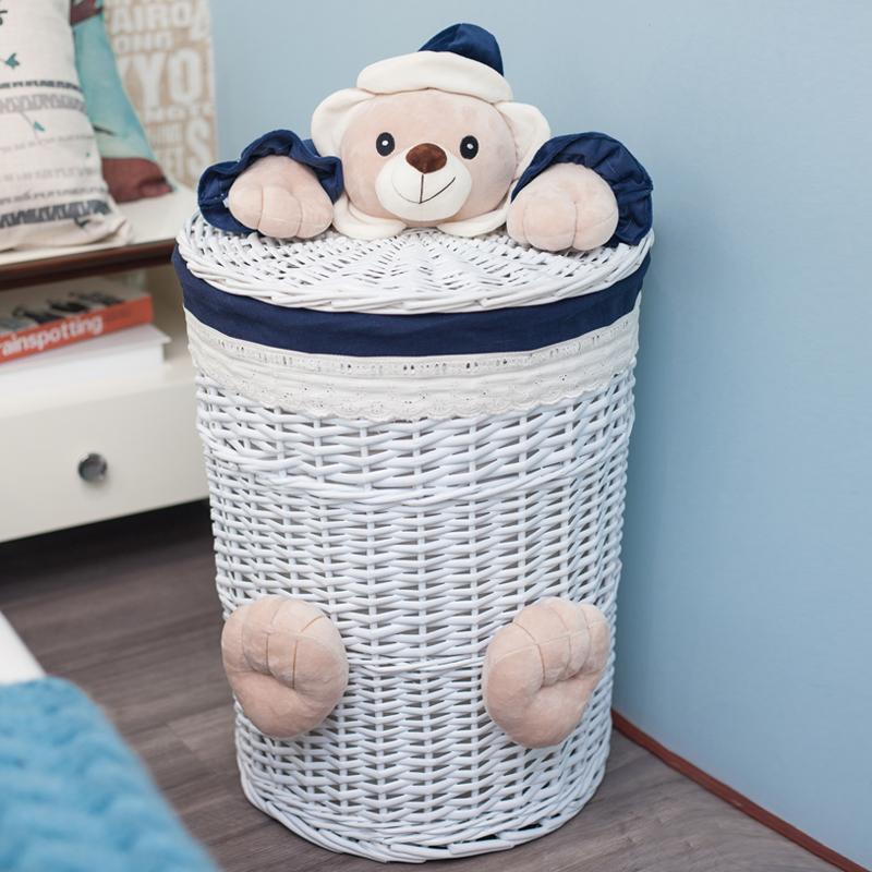 Panier de Linge Rond en Osier