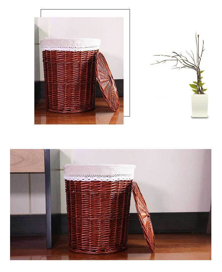 bac a Linge en Osier Rouge