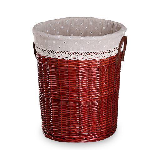 Panier a Linge en Osier Rouge