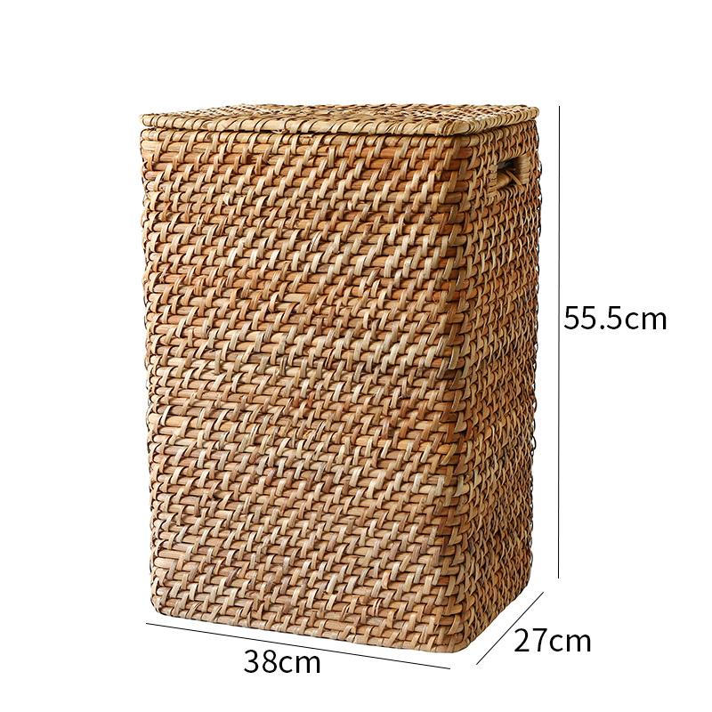dimensions panier pour linge tressé en rotin