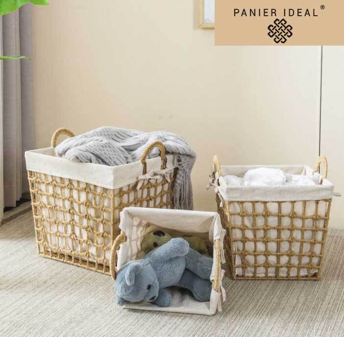 Panier pour le linge en rotin