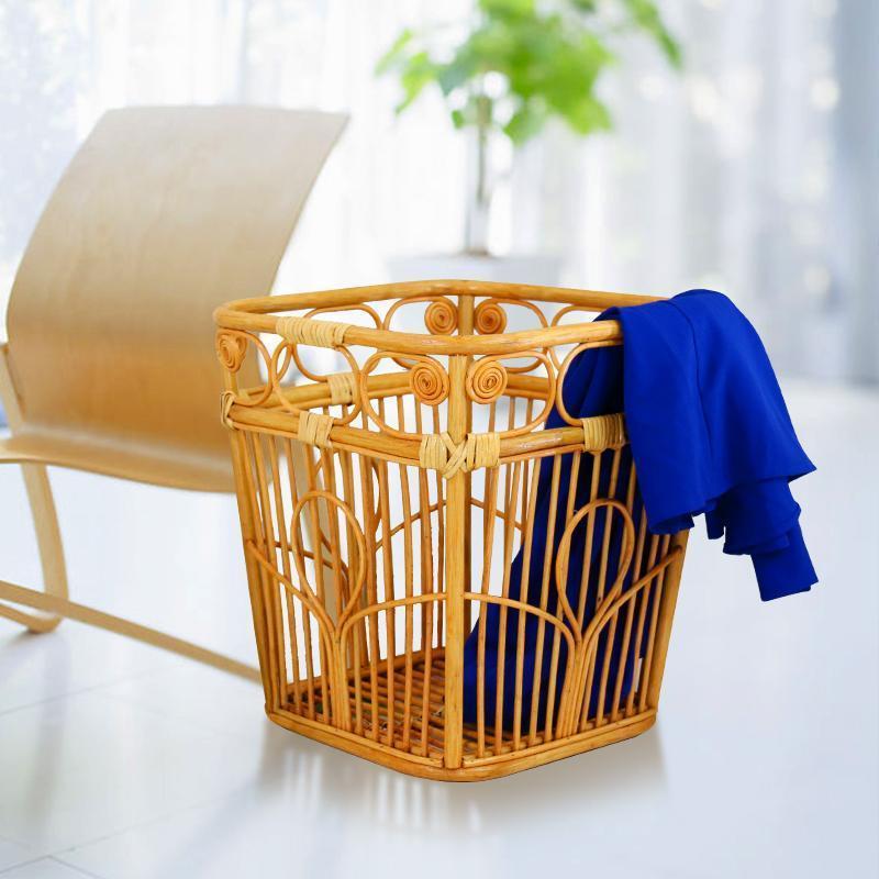 panier de linge en rotin design