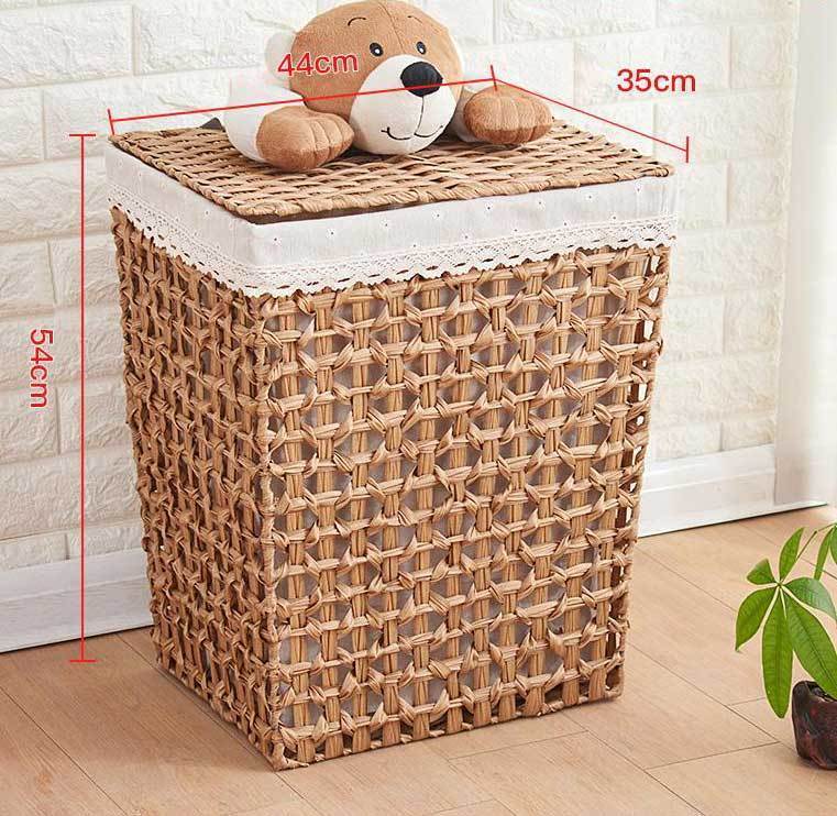 taille L Panier à Linge en Rotin Avec Couvercle