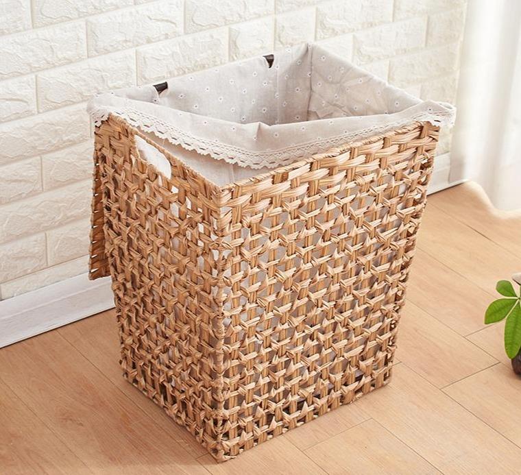 corbeille à Linge en Rotin Avec Couvercle
