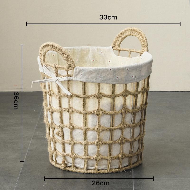 panière en rotin à linge