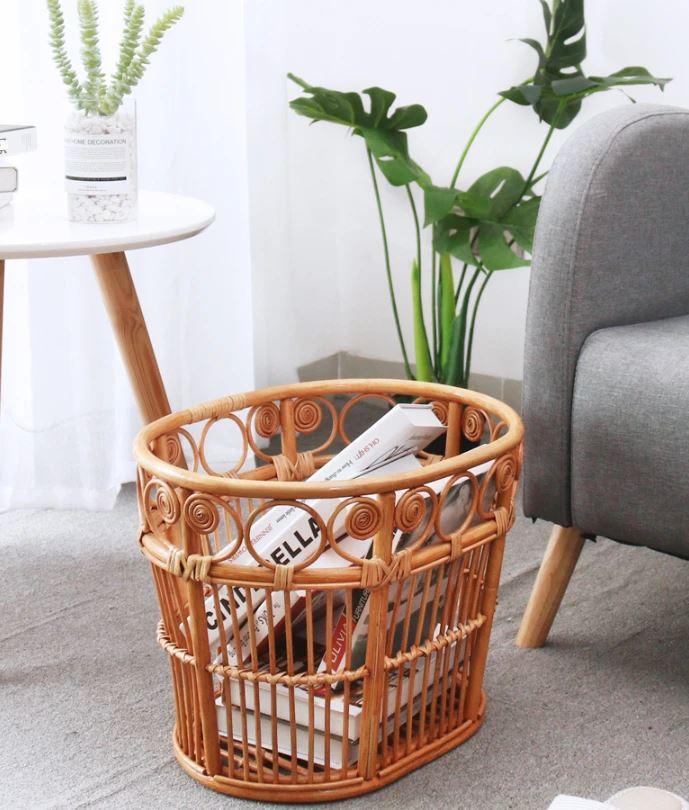 panier de linge rotin ovale