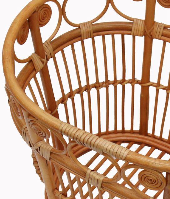 panier en rotin à linge ovale