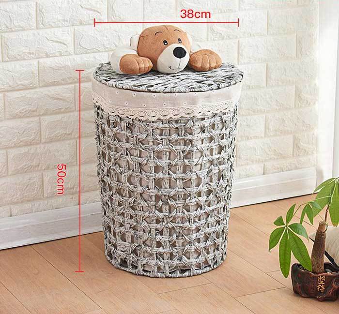manne linge rotin gris