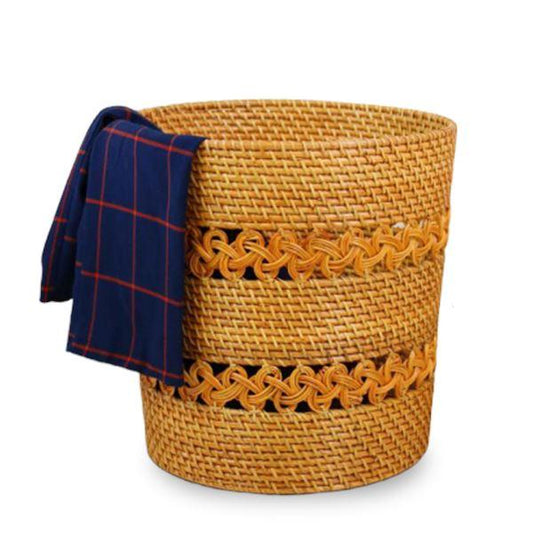 panier a linge en rotin unique