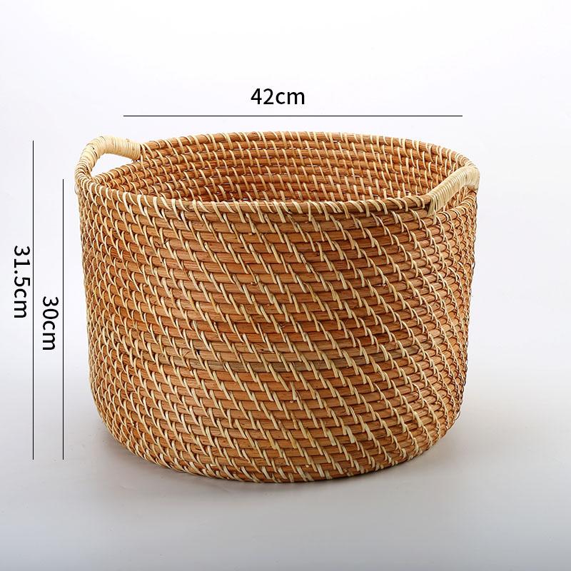 panier tressé a linge en rotin vannerie