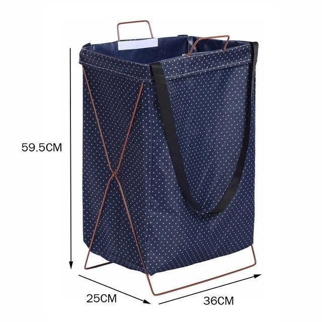 Panier pour le Linge Tissu Bleu dimension