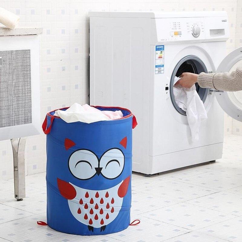 panier en tissu pour le linge couleur bleu