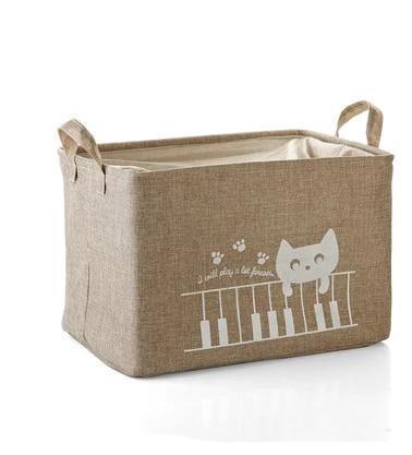 panier rangement enfant marron