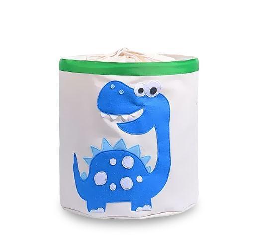 Panier Linge Dino Bleu