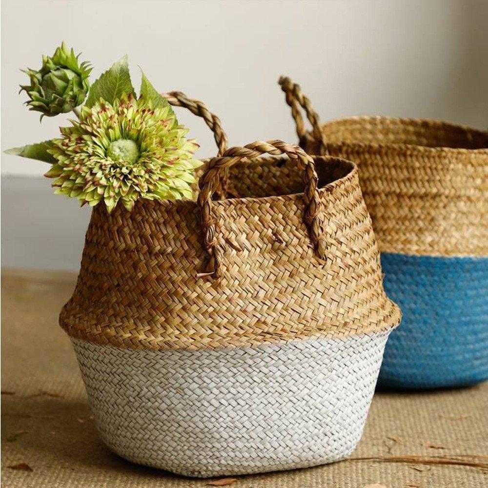 Corbeille Linge Jonc de Mer Blanc Naturel