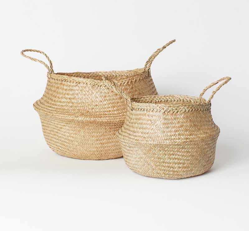 Panier à Linge Jonc de Mer Fait Main