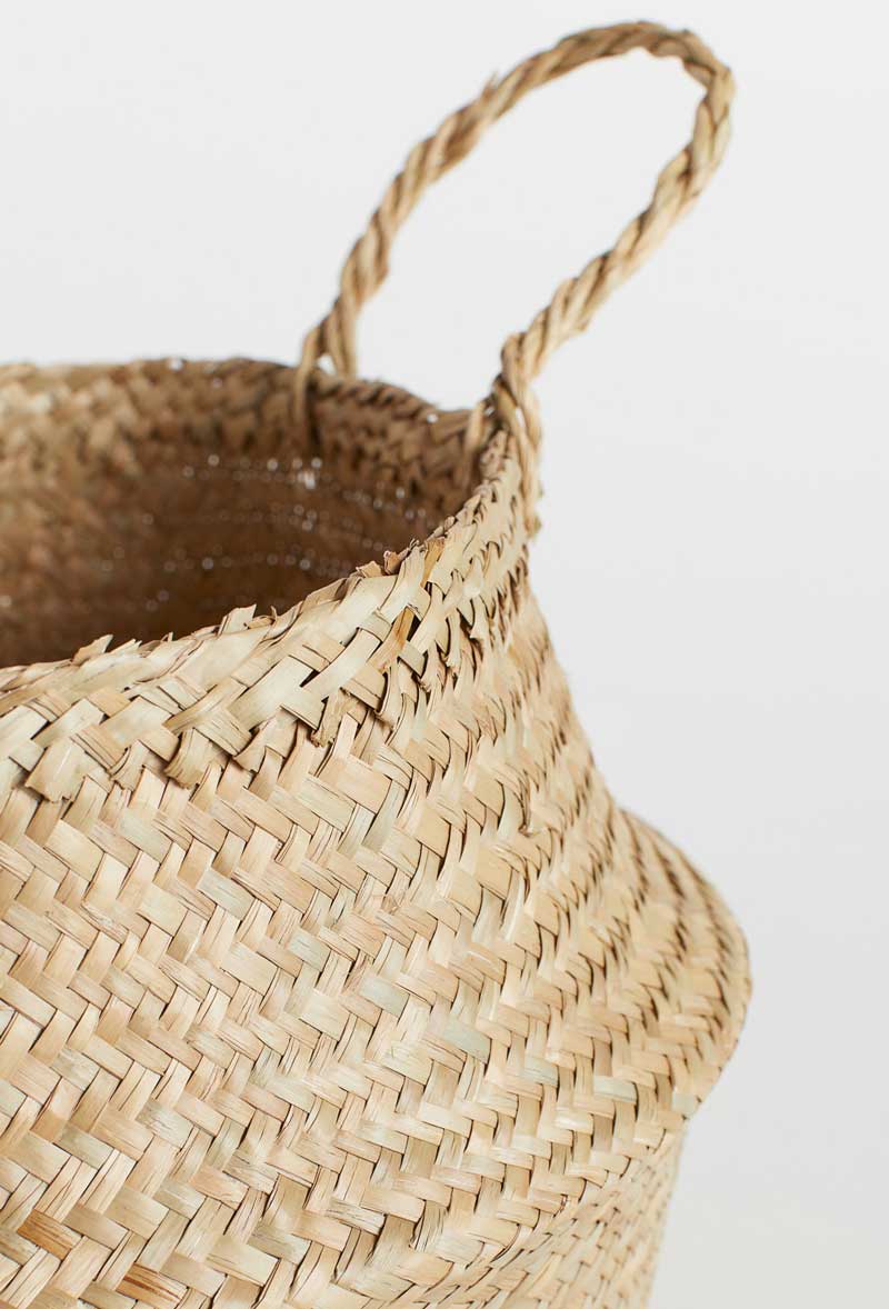 Panier à Linge Jonc de Mer Fait Main