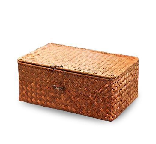 Panier Rectangulaire en Jonc De Mer