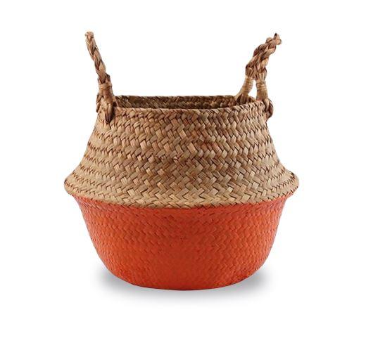 Panier En Jonc Rouge