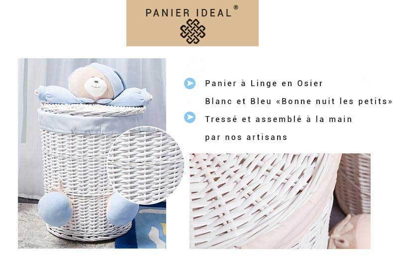 osier blanc tressé à la main