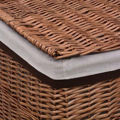 Panier à Linge Osier Brun Snowflake