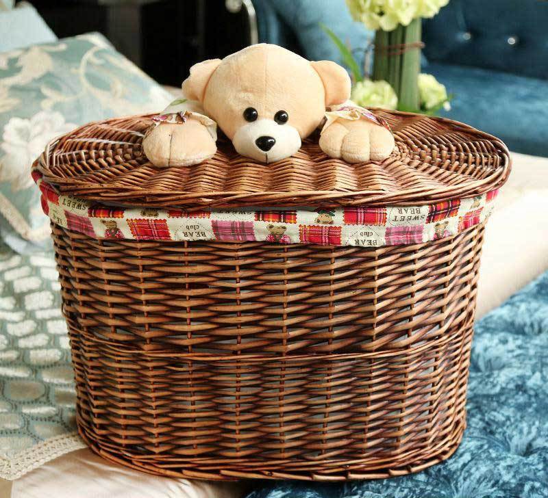 Panier à Linge Ovale en Osier taille L