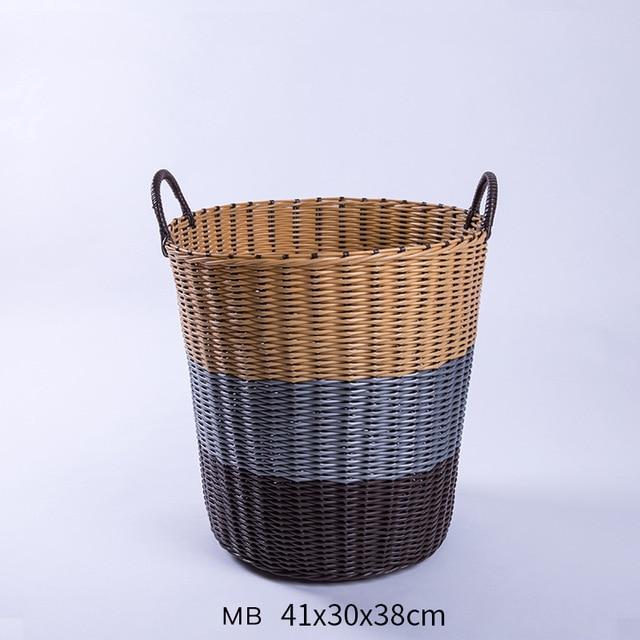 moyenne taille Panier à Linge Plastique tressé 3 couleurs