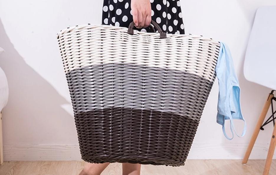 Panier pour Linge sale Plastique Souple 3 Couleurs