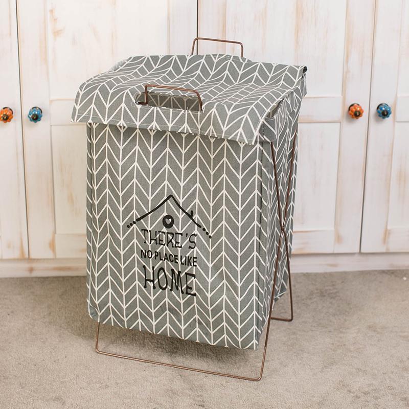 panier à linge pliable avec couvercle