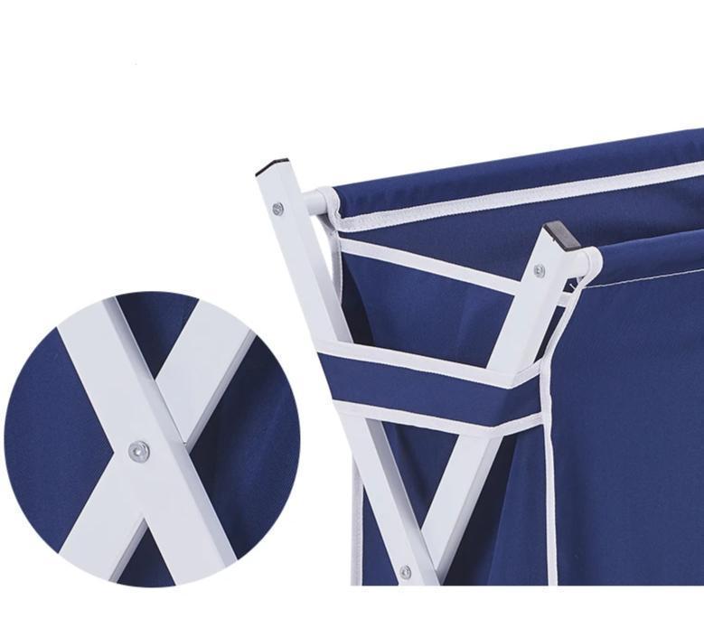 panier bleu structure alu blanche