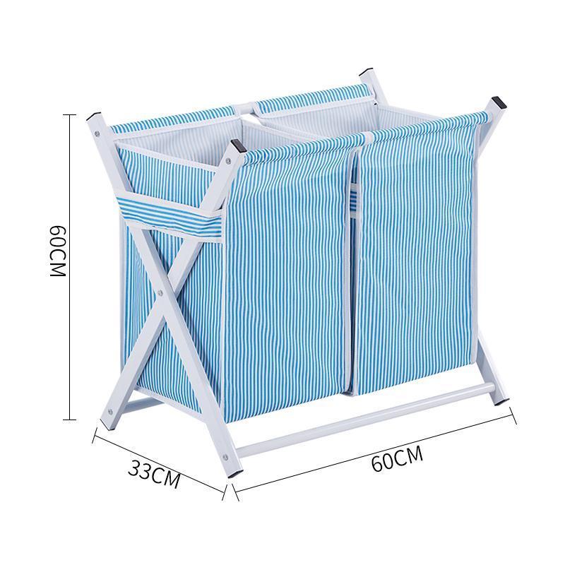 grand panier bleu rayé versatile