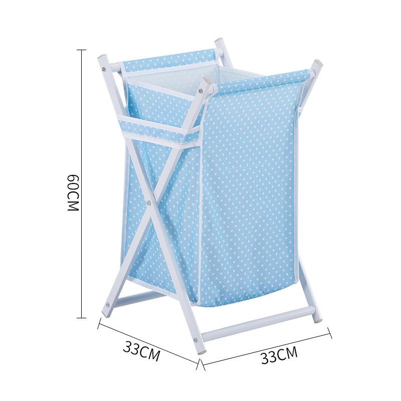 petit bac à linge bleu rayé