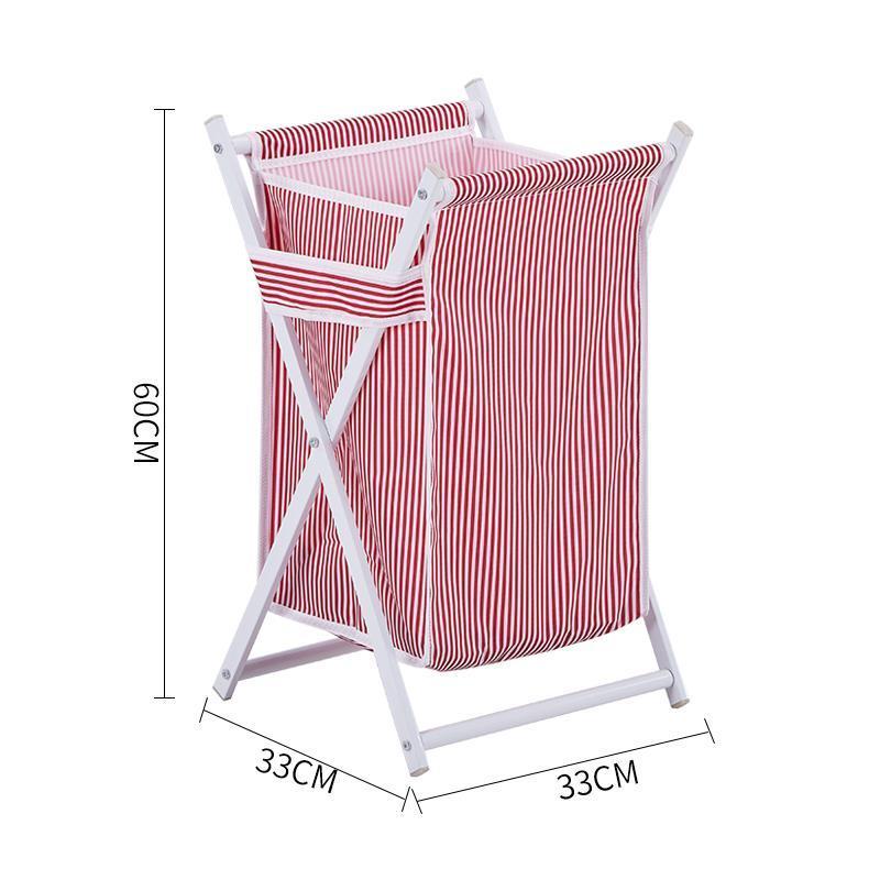 bac à linge rouge pliable