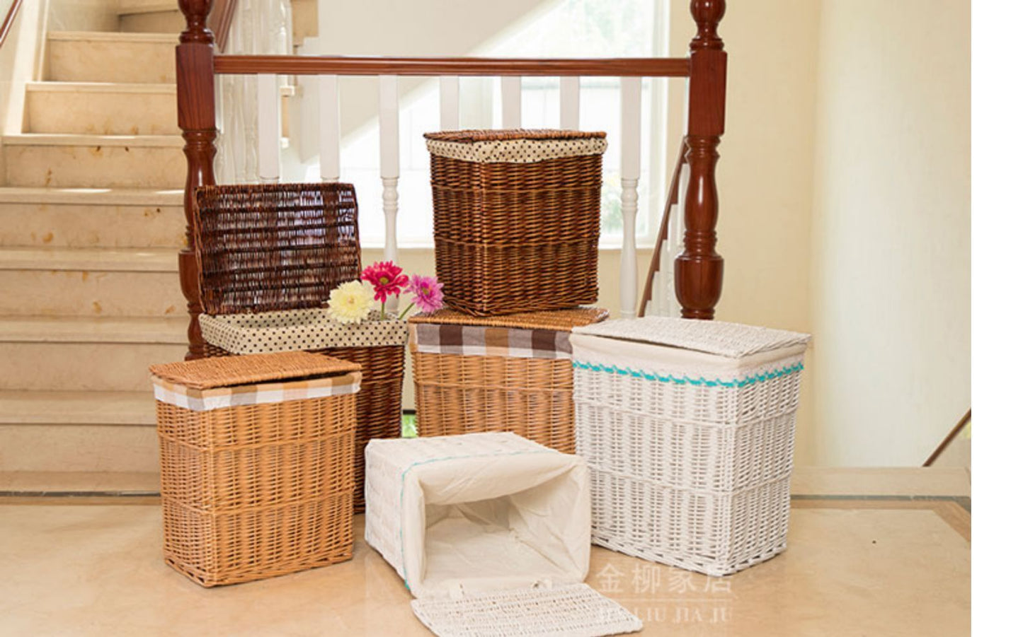 Paniers de Linge Propre en Osier