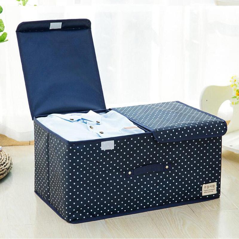 Panier À Linge Rectangulaire Navy Bleu