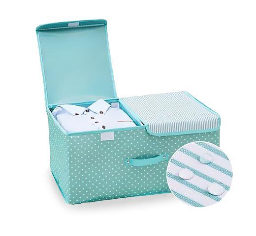 panier de rangement bleu turquoise