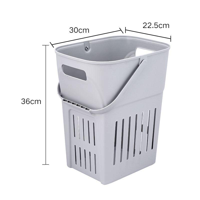 Panier à Linge Rectangulaire Plastique gris