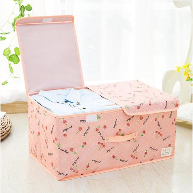 Panier à Linge Rectangle Rose Pastel